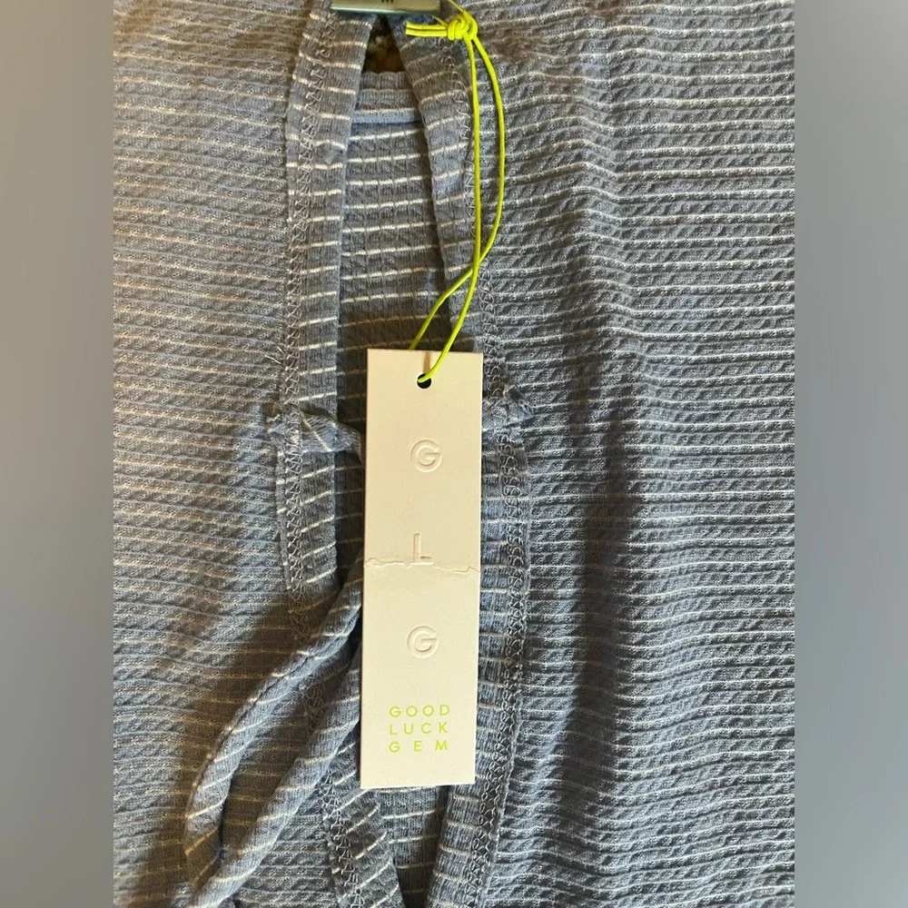 Good Luck Gem Oversized Ruffled Blue Tank size M - Picture 5 of 10